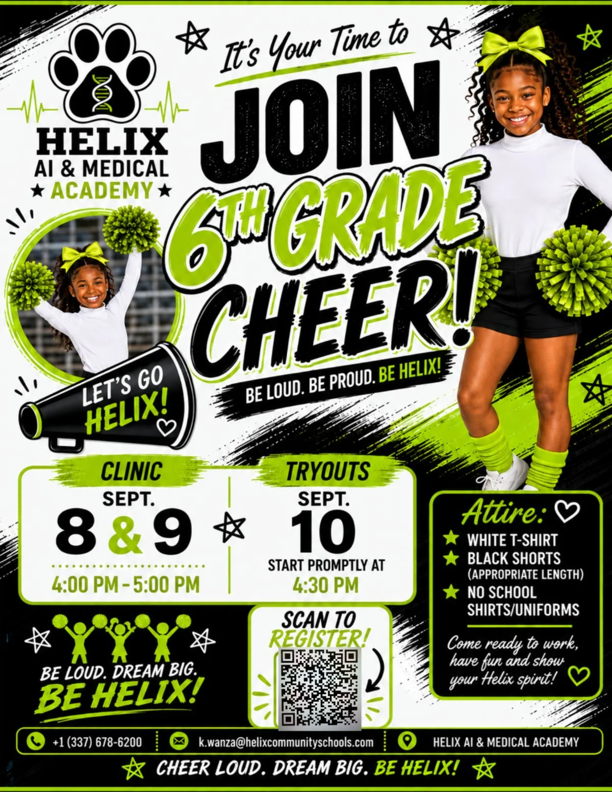 HAIMA: 6th Grade Cheer Tryouts Graphics